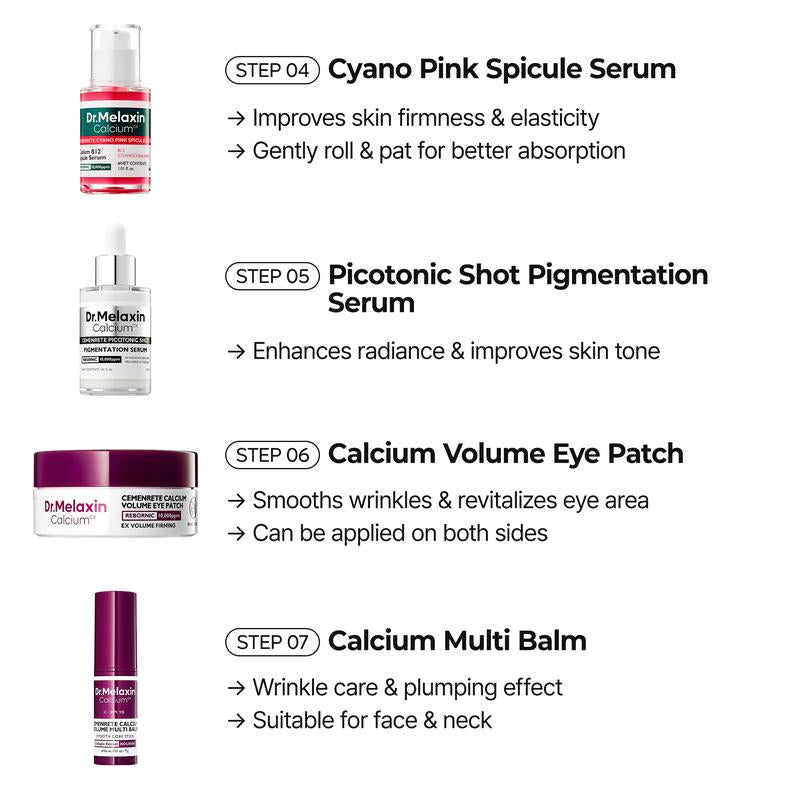 [Dr. Melaxin Official] 7-Step Skin Perfection Set | Glow, Smooth & Lift