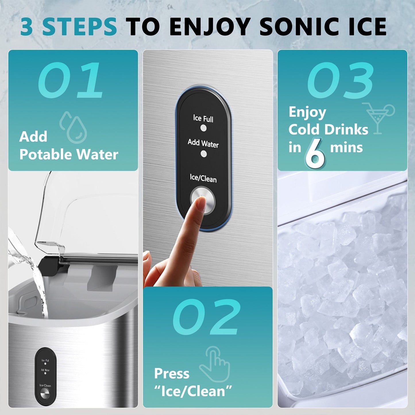 Euhomy Pearl H1 Nugget Ice Maker