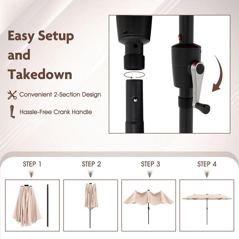 Luxury double umbrella