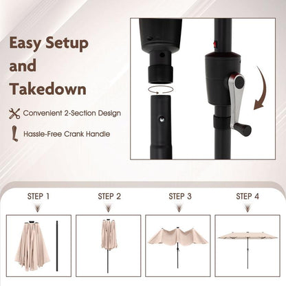 Luxury double umbrella